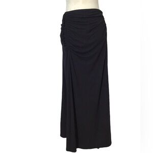 Revolve X House Of Harlow Black Ruched Maxi Skirt Size Large